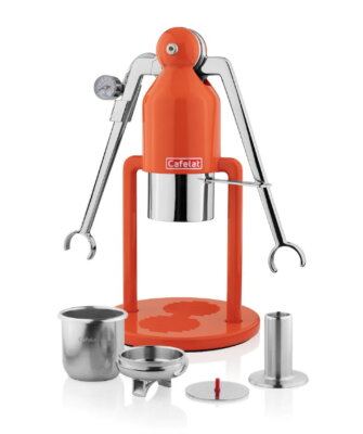 CAFELAT | Robot BARISTA | Manuelle Espressomaschine | Orange
