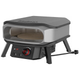 COZZE | Pizzaofen  PREMIUM  13" |  mit drehbarem Pizzastein & Digital-Thermometer  | inkl. Hitzeschild | ELEKTRO