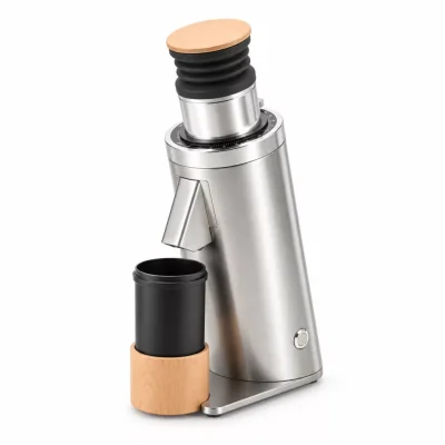 DF64 AIR | NEUHEIT | Single Doser Espressomühle | Titanium - Red Burrs | silber